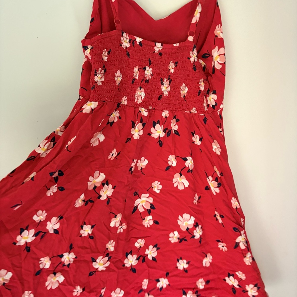 Old Navy Red Floral Dress - Picture 1 of 4